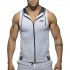 AD355 - SLEEVELESS LOOP-MESH HOODY