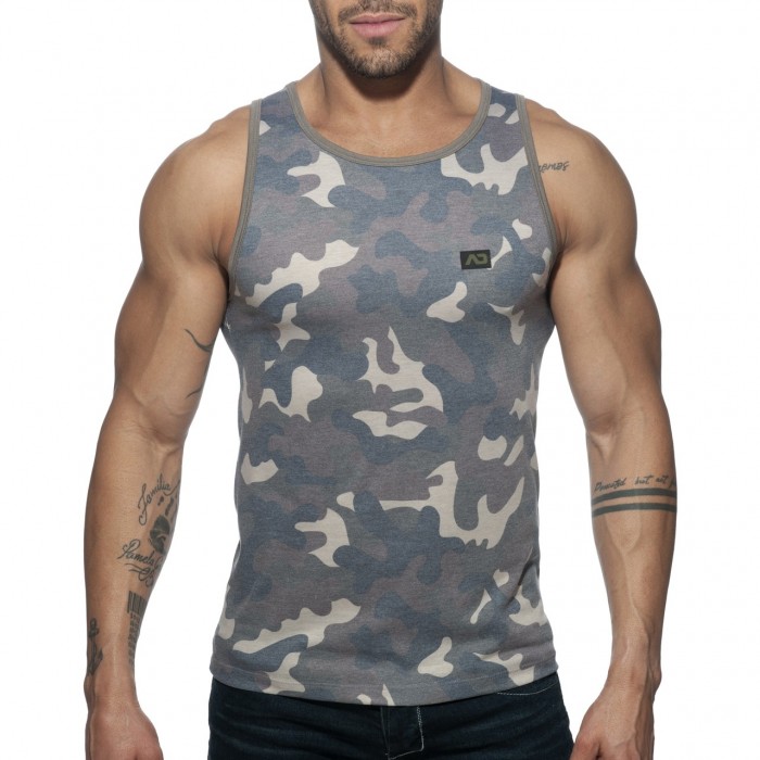 AD801 WASHED CAMO TANK TOP