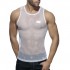 AD848 BLACK & WHITE MESH TANKTOP