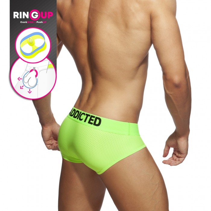 AD951 RING UP NEON MESH BRIEF