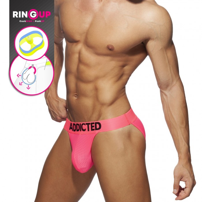 AD953 RING UP NEON MESH BIKINI