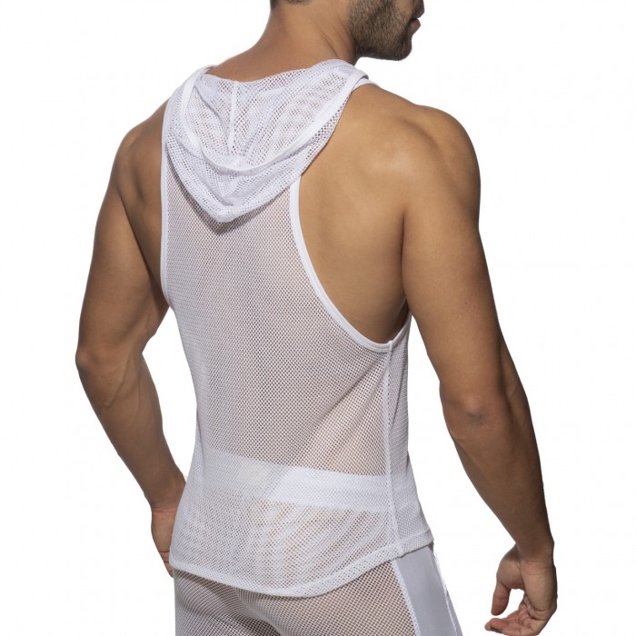 AD968 MESH SLEEVELESS HOODY