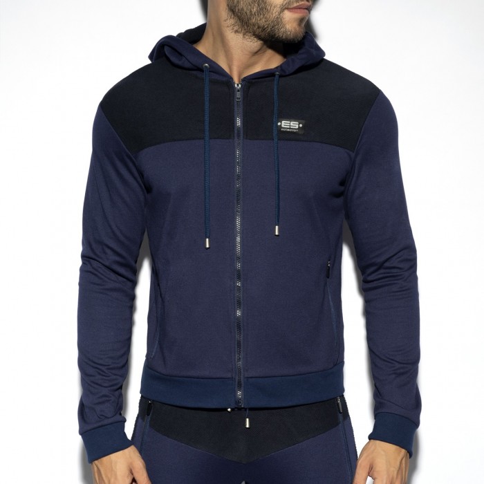 NAVY COMBI HOODIE