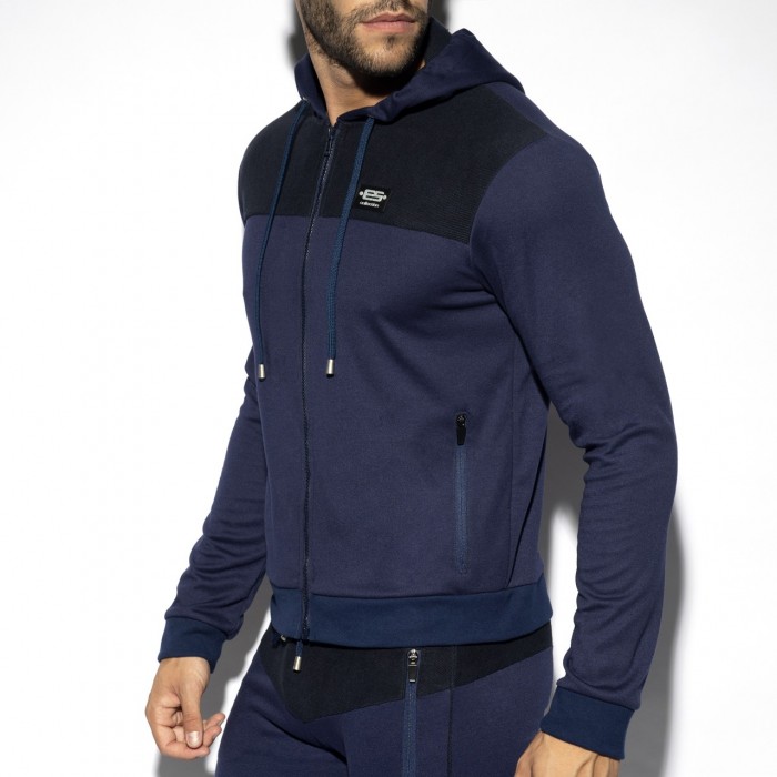 NAVY COMBI HOODIE