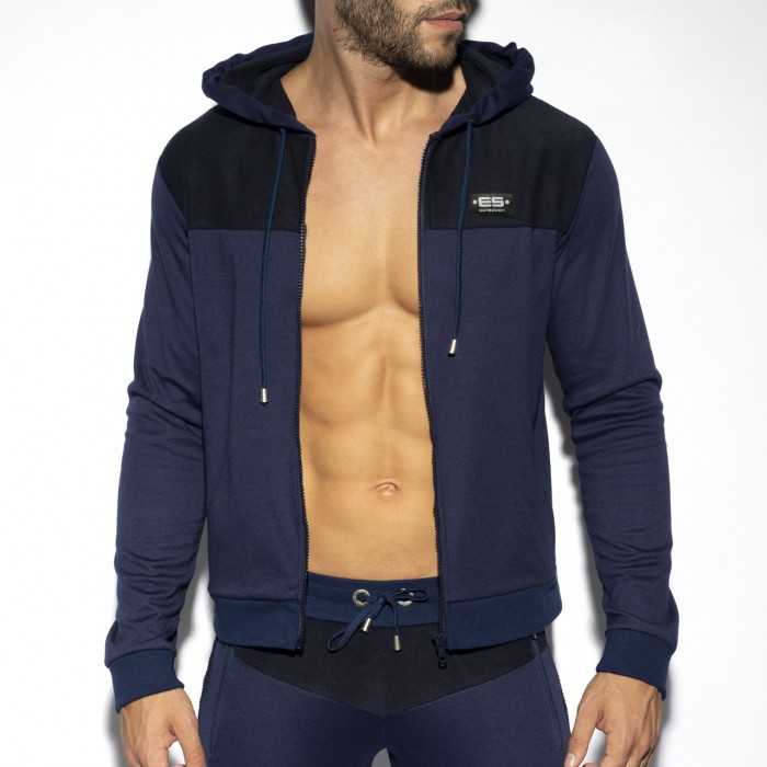 NAVY COMBI HOODIE