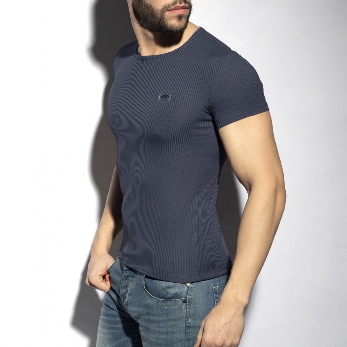 RECYCLED RIB U-NECK T-SHIRT
