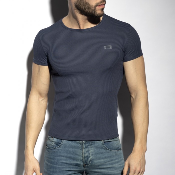 RECYCLED RIB U-NECK T-SHIRT