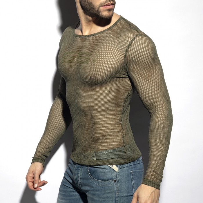 MESH-LONG SLEEVES T-SHIRT