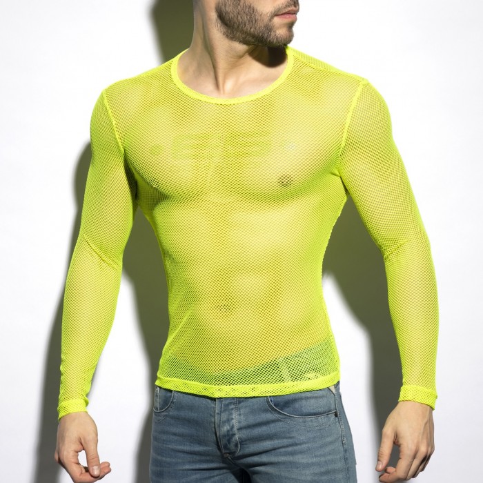 MESH-LONG SLEEVES T-SHIRT
