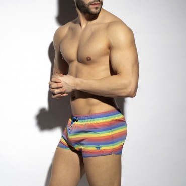 MULTI STRIPES SWIM SHORTS