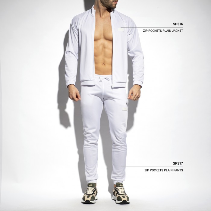 ZIP POCKETS PLAIN JACKET