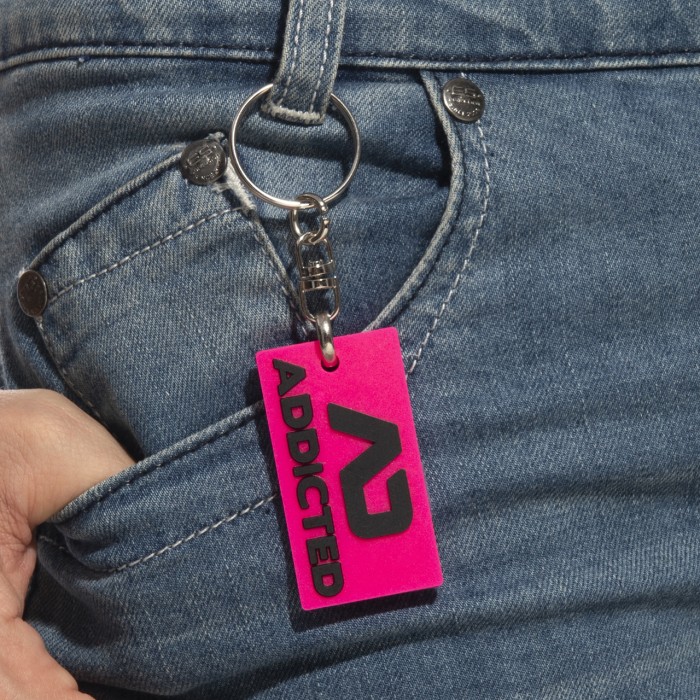 ADDICTED RUBBER KEYRING