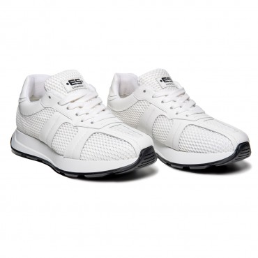 WHITE MESH SNEAKERS