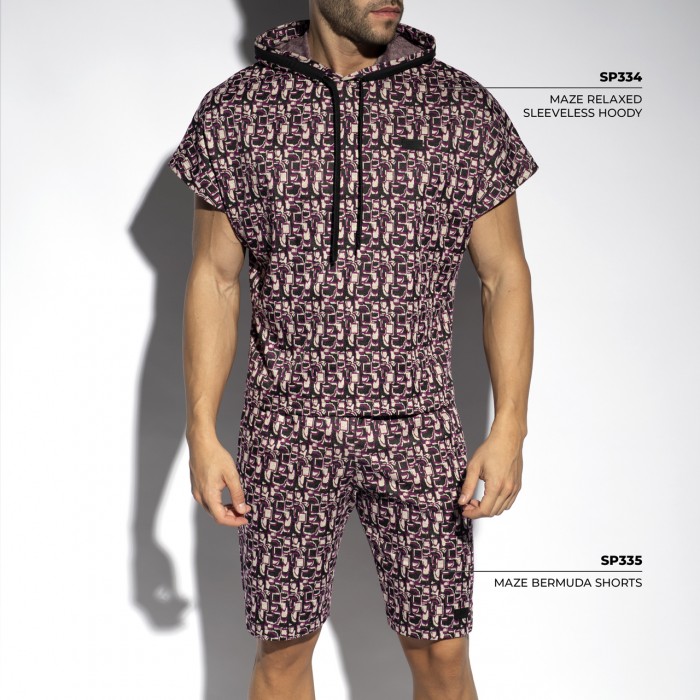 MAZE RELAXED SLEEVELESS HOODY