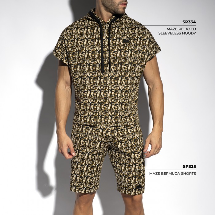 MAZE RELAXED SLEEVELESS HOODY