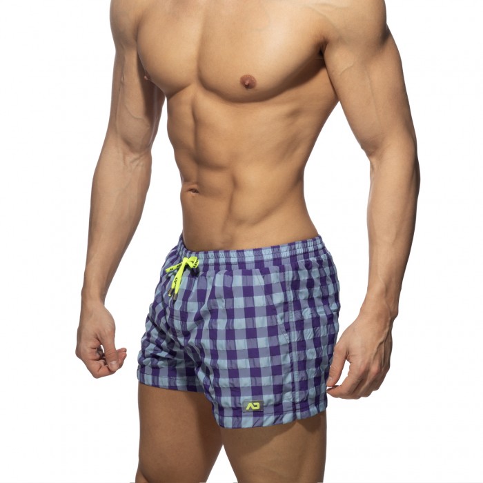 FLASHY SQUARES SWIM SHORTS