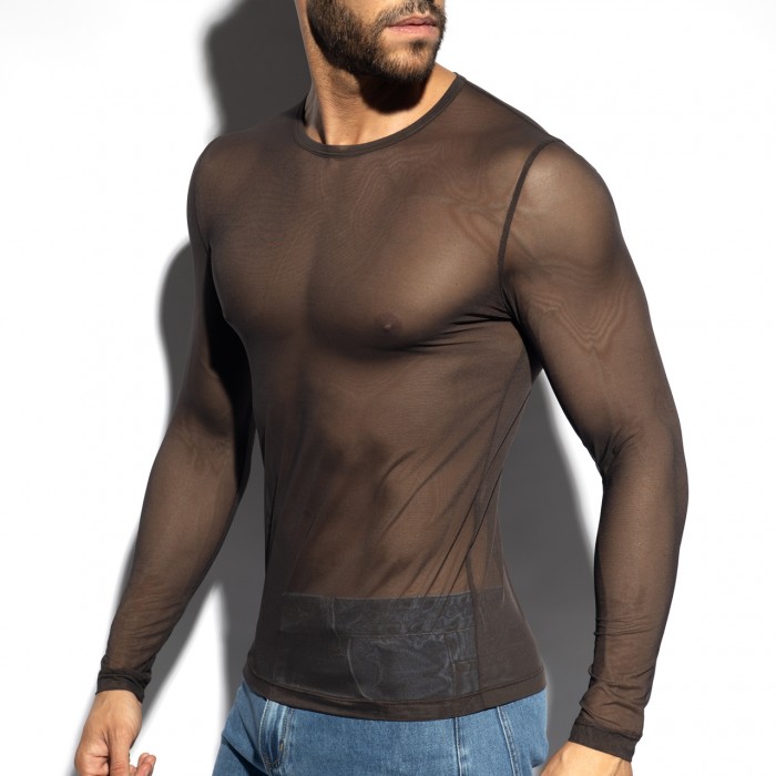 NET LONG SLEEVES T-SHIRT