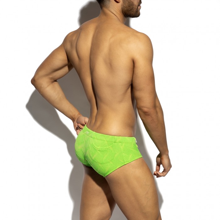 NEON WRINKLED SWIM BRIEF