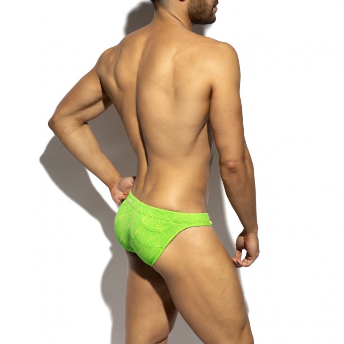 NEON WRINKLED SWIM BIKINI BRIEF