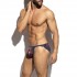 STRIPED-FLORAL BIKINI BRIEF