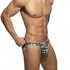 ABSTRACT TERRYCLOTH SWIM MINI BIKINI BRIEF