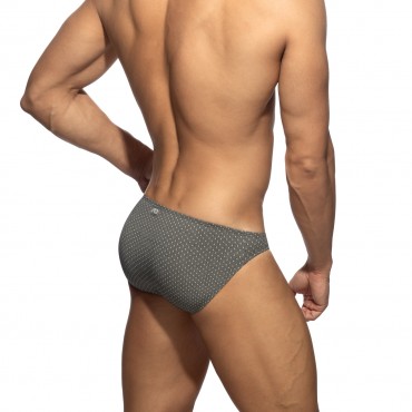 CHARCOAL DOTS BIKINI BRIEF