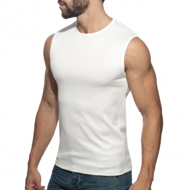 B & W RIB TANK TOP