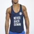 TS169 NEVER BACK DOWN TANK TOP